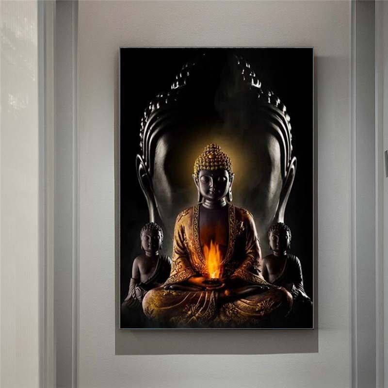 Retro modern Chinese Buddhist painting