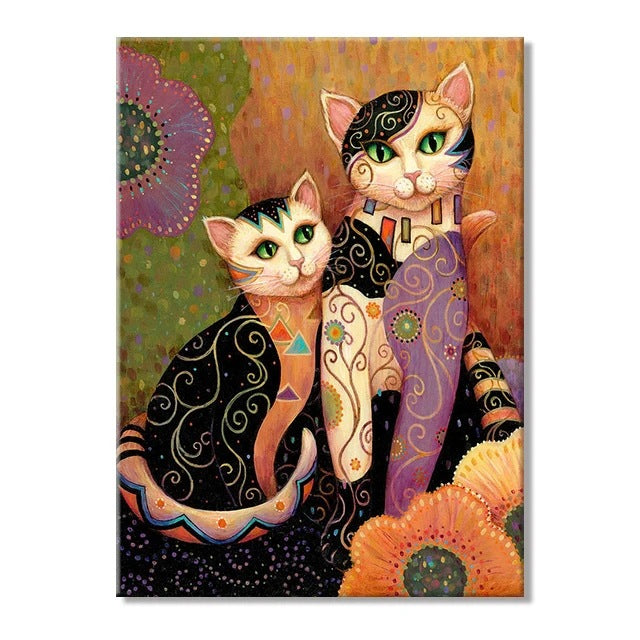 Cute Animal Cat Canvas Painting