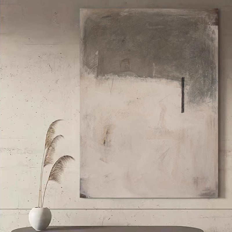 Abstract frameless painting wabi-sabi style hanging painting