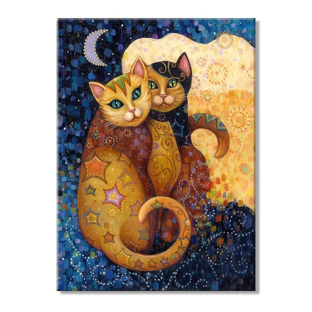 Cute Animal Cat Canvas Painting