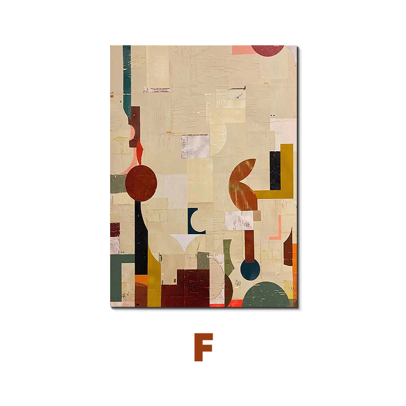 Wabi-sabi style abstract entrance decoration painting