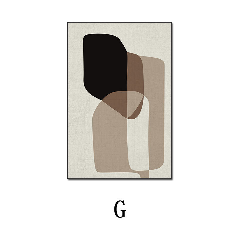 Wabi-sabi style soft furnishing abstract decorative painting