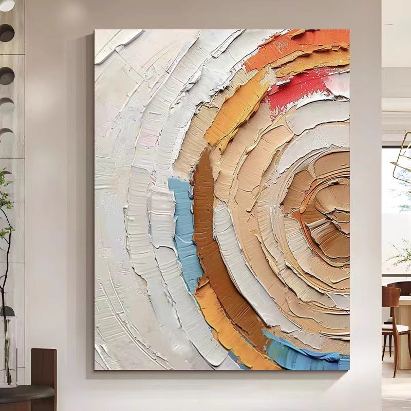 Rainbow abstract three-dimensional texture hanging painting entrance mural
