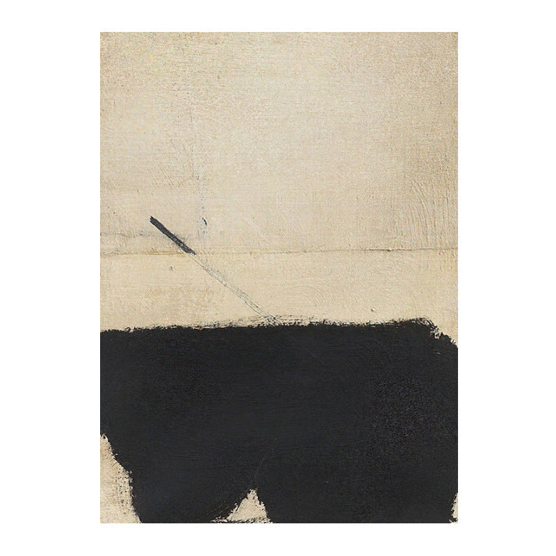Abstract frameless painting wabi-sabi style hanging painting