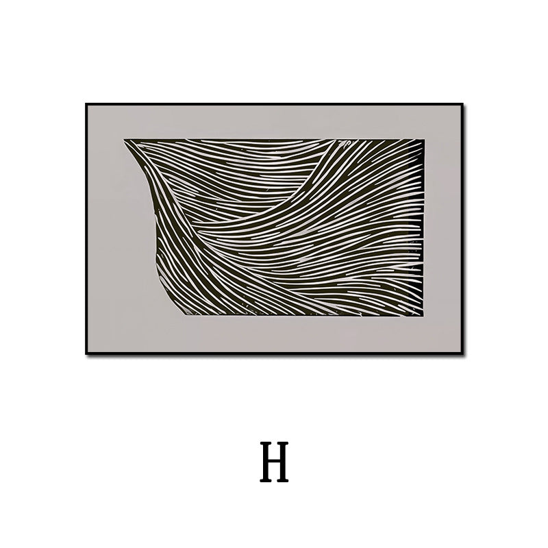 Wabi-sabi style horizontal banner abstract decoration painting