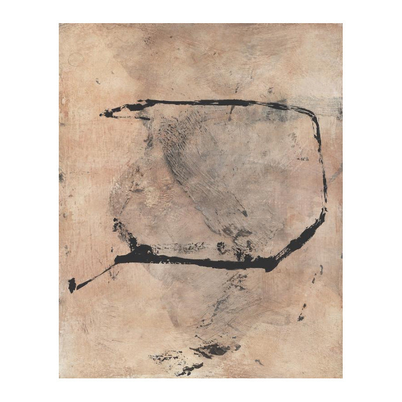 Abstract frameless painting wabi-sabi style hanging painting