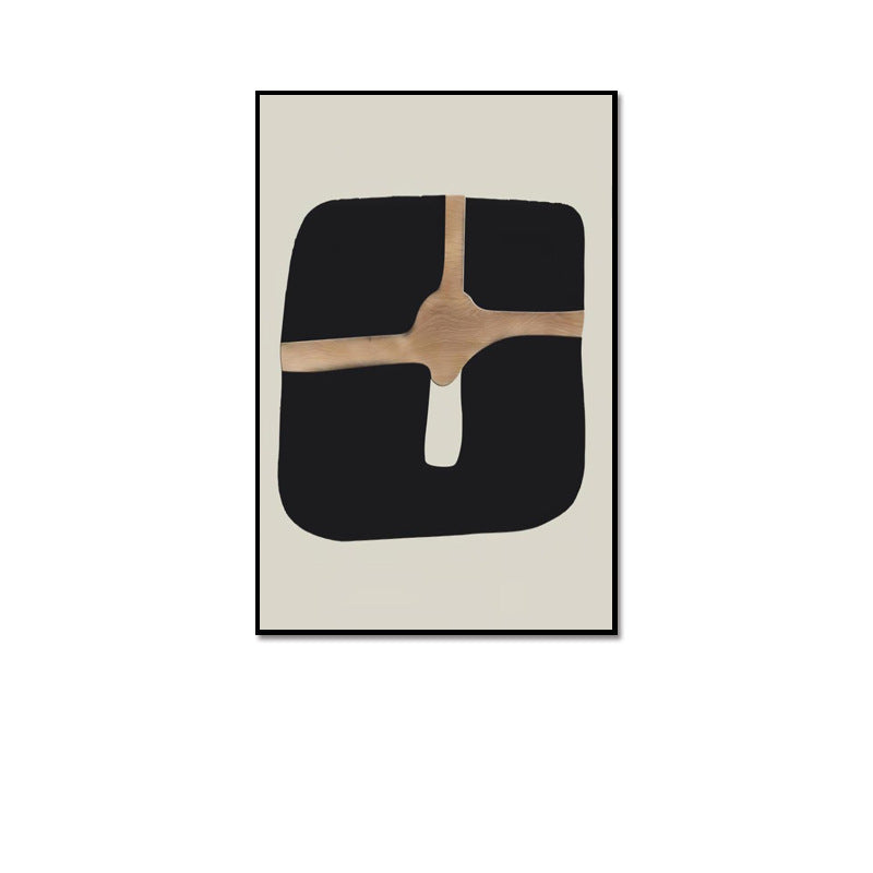 Wabi-sabi style soft furnishing abstract decorative painting