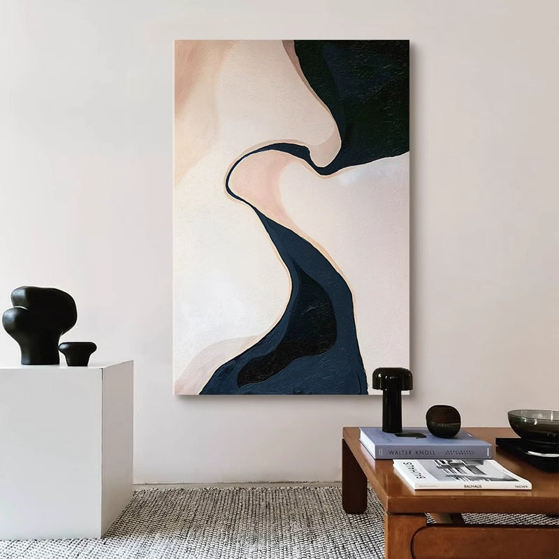 Monet high-end frameless painting Wabi-sabi style living room sofa background wall decoration painting