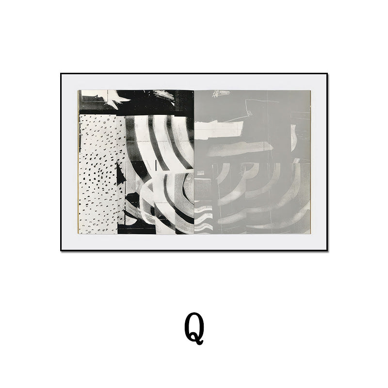 Wabi-sabi style horizontal banner abstract decoration painting
