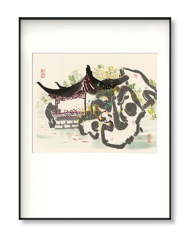 Copy painting new Chinese style entrance hanging painting