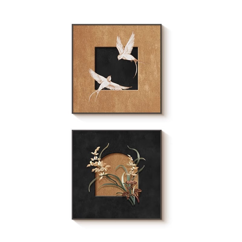 Retro art living room wall decoration painting