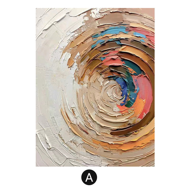 Hand-painted oil painting Wabi-sabi cream style living room sofa decoration painting