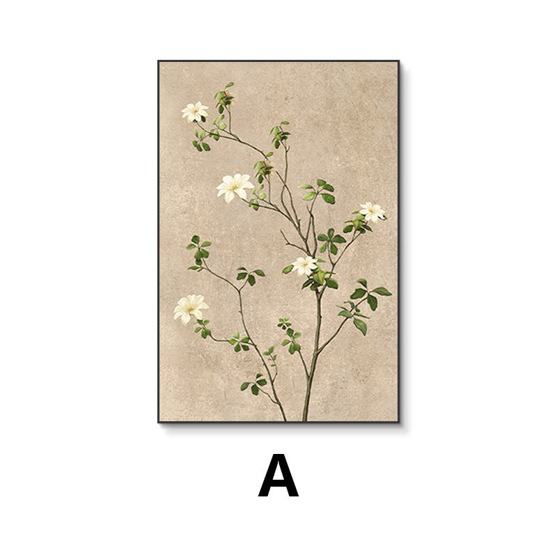 Log style abstract simple entrance mural