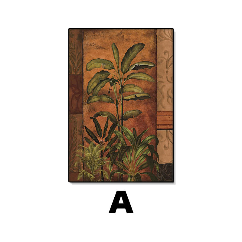 American retro decorative painting Nanyang style tropical rainforest hanging painting