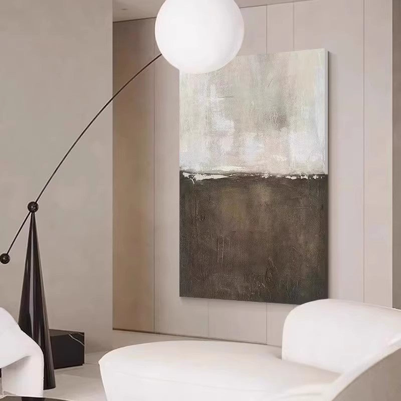 Abstract frameless painting wabi-sabi style hanging painting