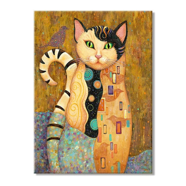 Cute Animal Cat Canvas Painting