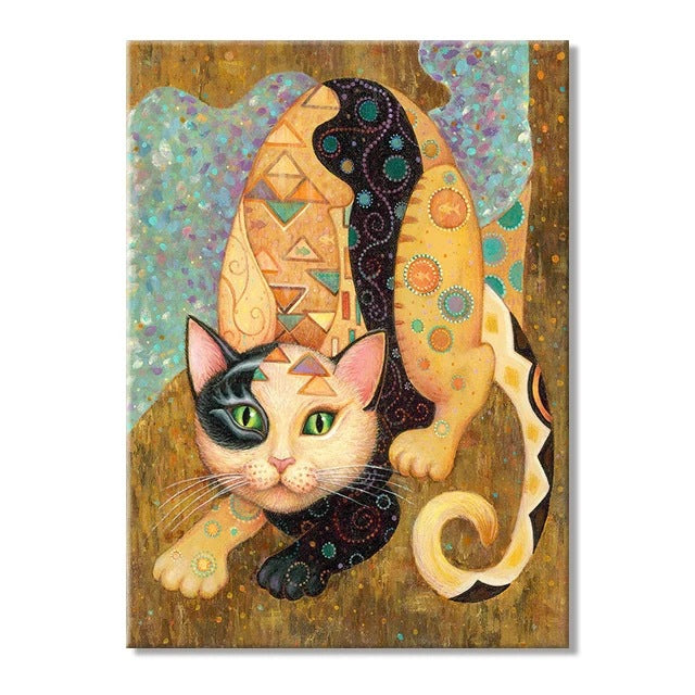 Cute Animal Cat Canvas Painting