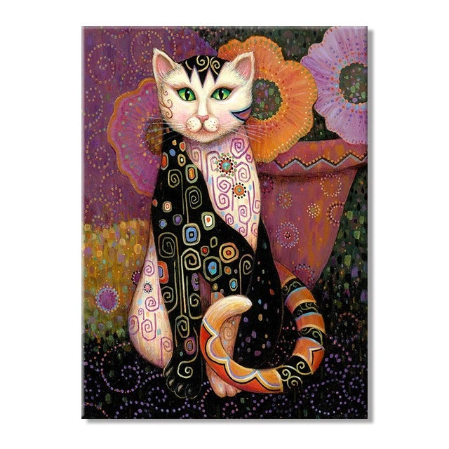 Cute Animal Cat Canvas Painting