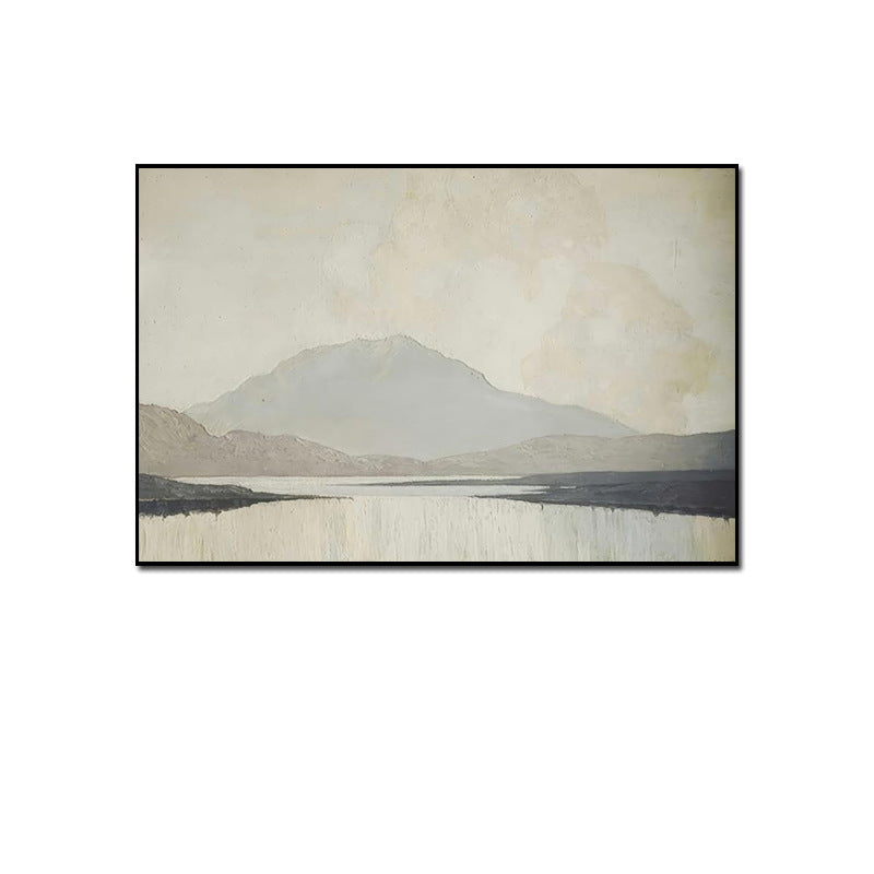 Wabi-sabi style horizontal banner abstract decoration painting