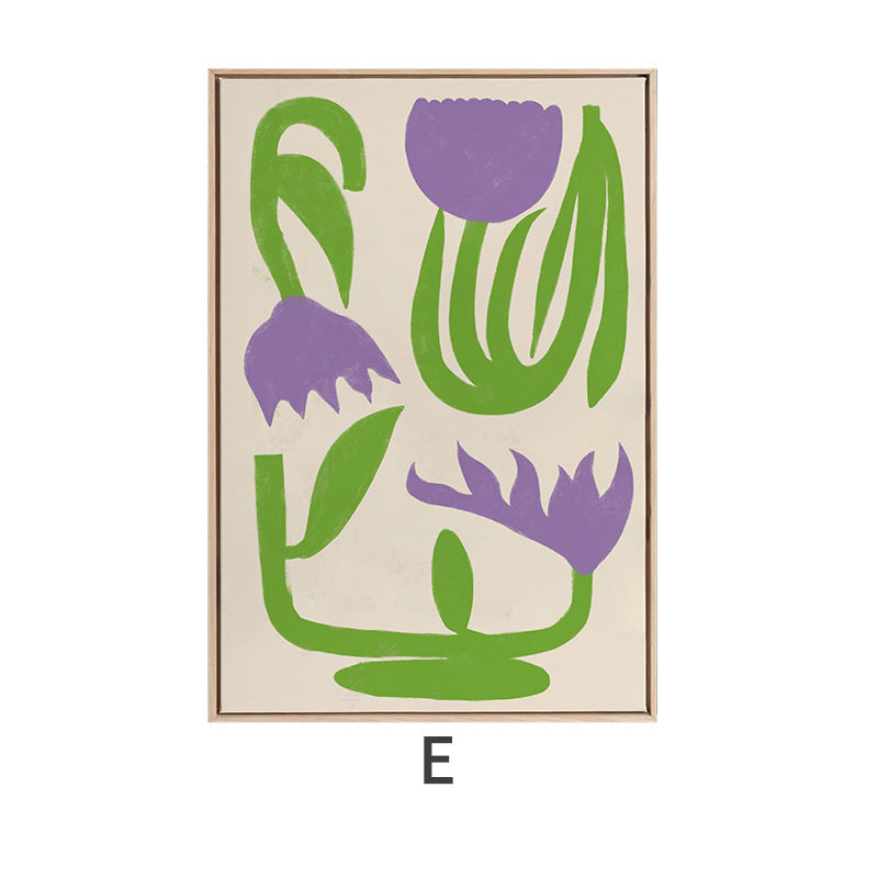 ins style floral poster living room painting