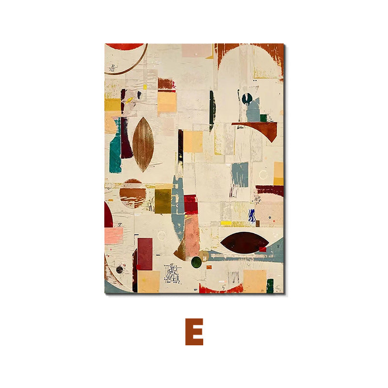 Wabi-sabi style abstract entrance decoration painting
