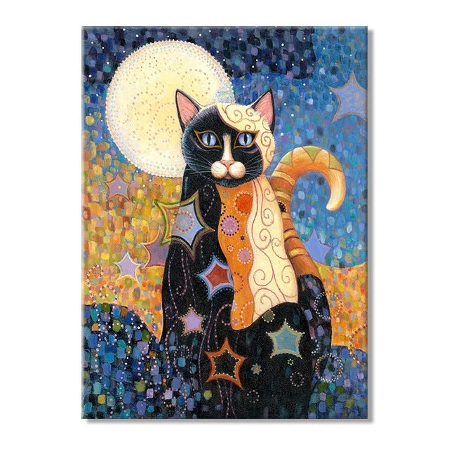 Cute Animal Cat Canvas Painting