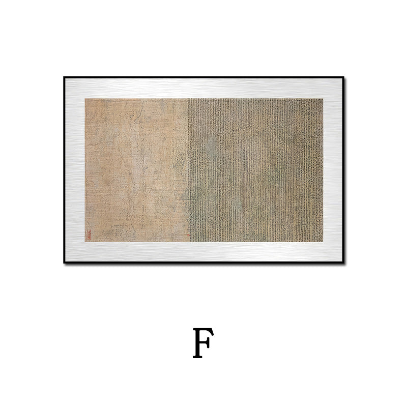 Wabi-sabi style horizontal banner abstract decoration painting