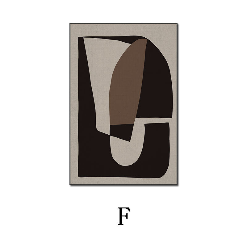 Wabi-sabi style soft furnishing abstract decorative painting