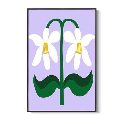 ins style floral poster living room painting