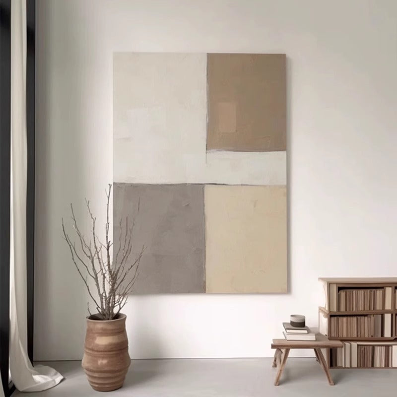 Monet high-end frameless painting Wabi-sabi style living room sofa background wall decoration painting