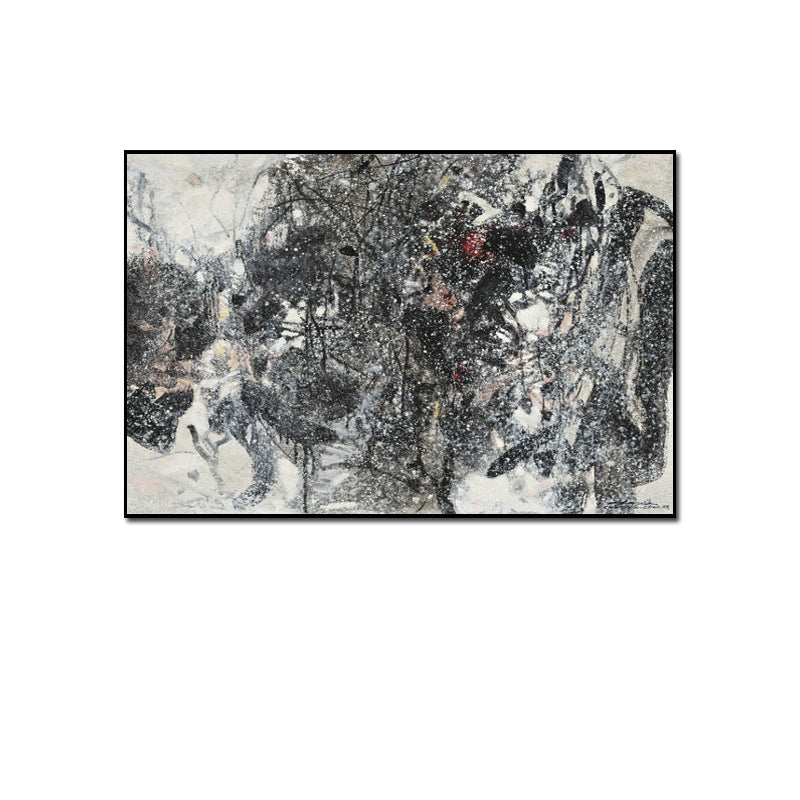 Wabi-sabi style horizontal banner abstract decoration painting