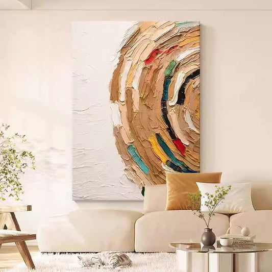 Rainbow abstract three-dimensional texture hanging painting entrance mural