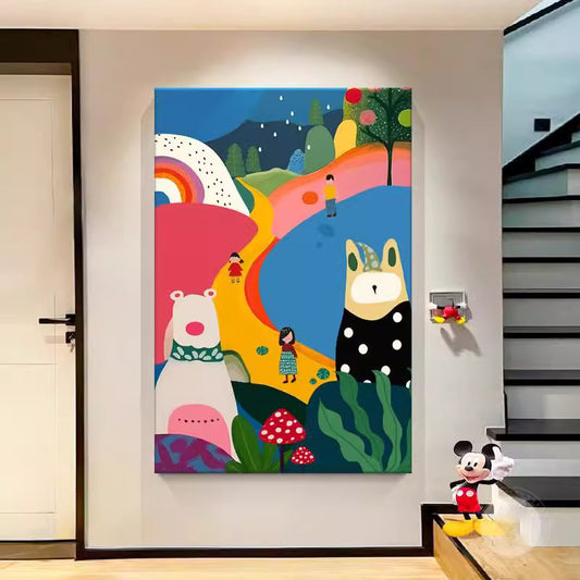 Dopamine abstract entrance painting
