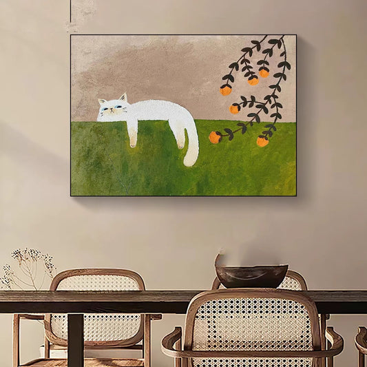 Nordic simple mural modern cat living room restaurant decoration painting