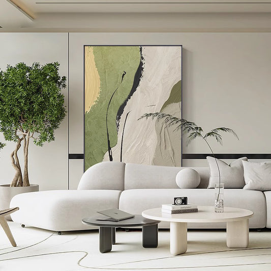 Modern atmospheric abstract texture painting