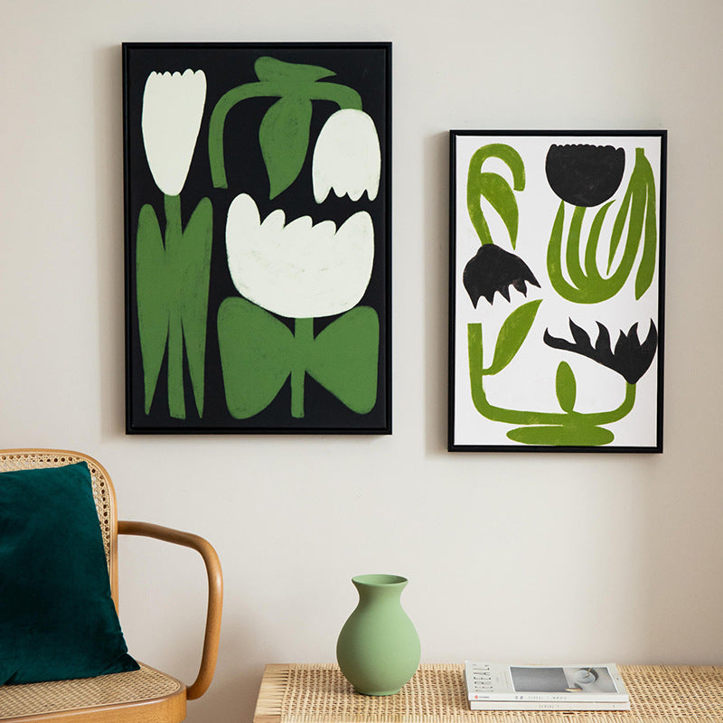 ins style floral poster living room painting