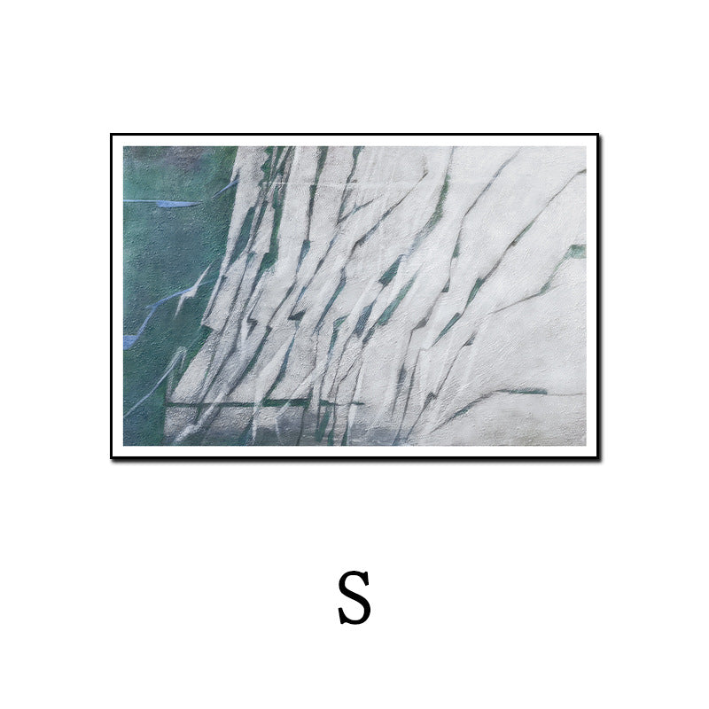 Wabi-sabi style horizontal banner abstract decoration painting