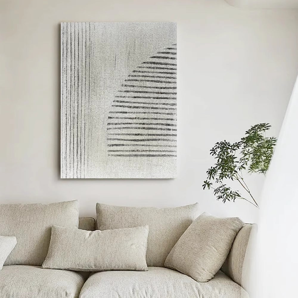 Monet high-end frameless painting Wabi-sabi style living room sofa background wall decoration painting