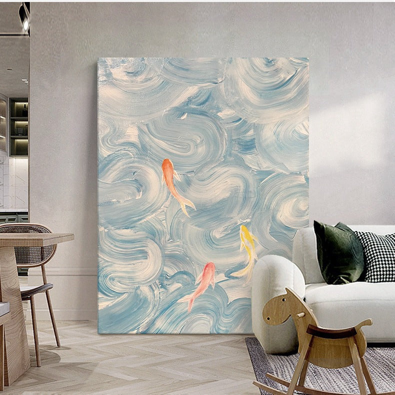 Modern simple porch abstract carp painting