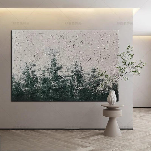 Wabi-sabi style horizontal banner abstract decoration painting