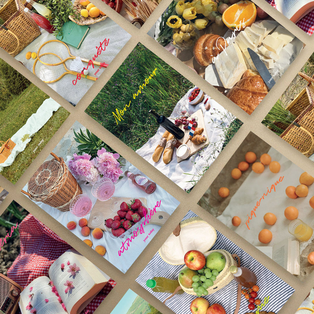 Summer scent romantic picnic painting