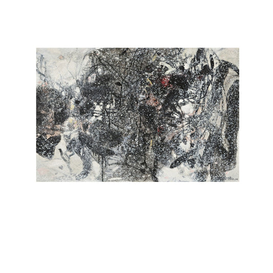 Wabi-sabi style horizontal banner abstract decoration painting