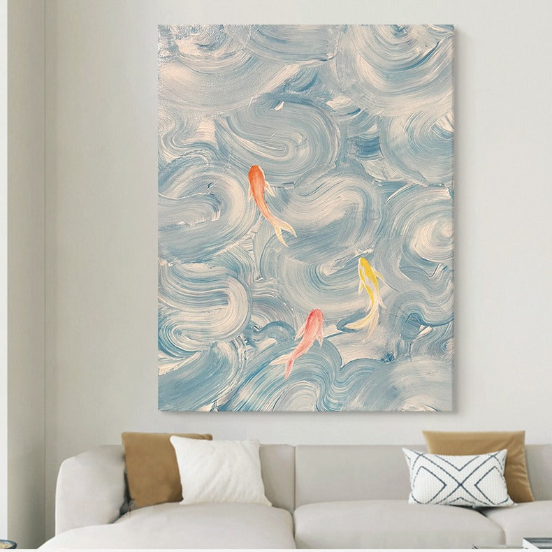 Modern simple porch abstract carp painting