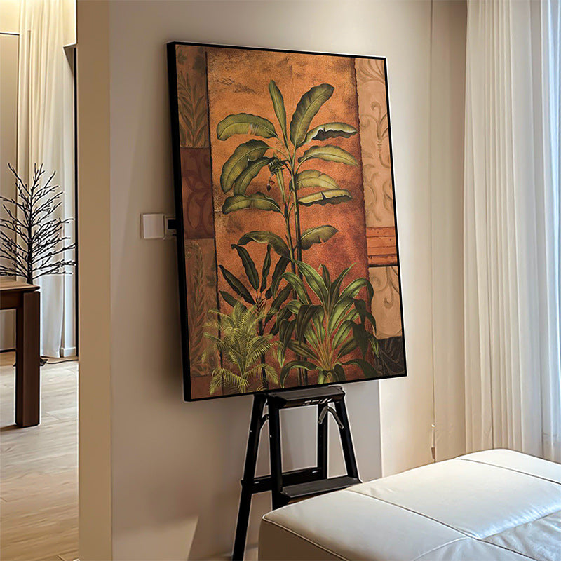 American retro decorative painting Nanyang style tropical rainforest hanging painting