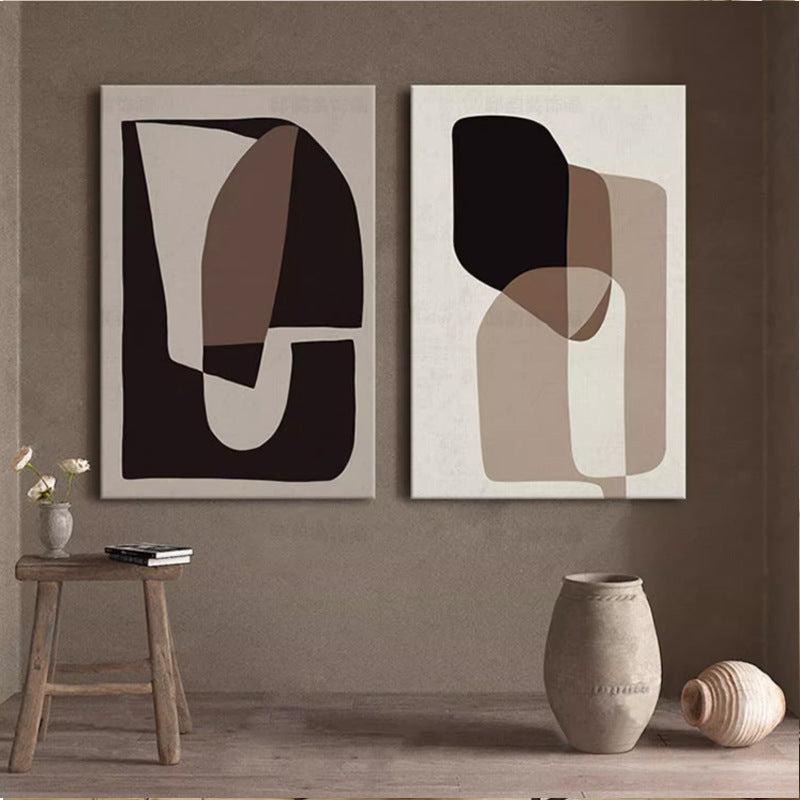 Wabi-sabi style soft furnishing abstract decorative painting