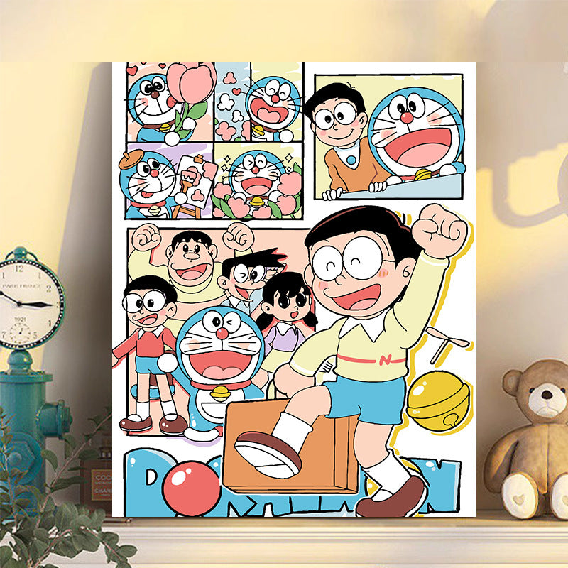 Hand-painted cartoons for children.