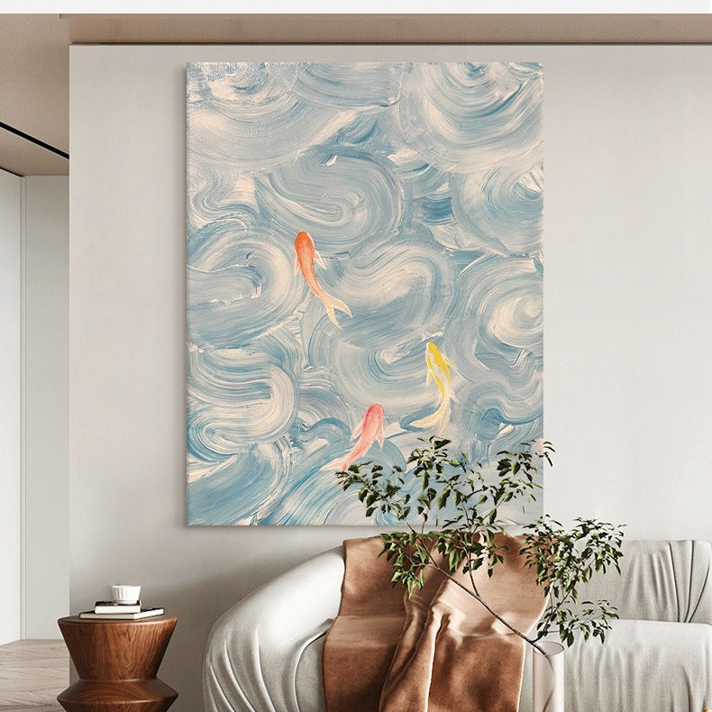 Modern simple porch abstract carp painting