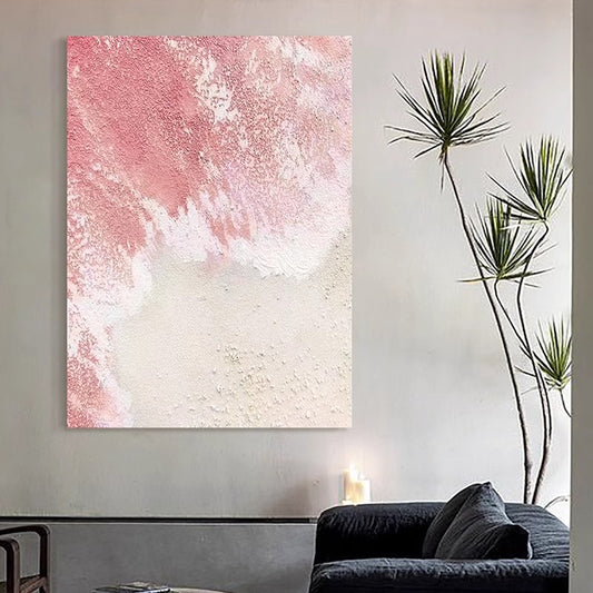 Wabi-sabi cream style living room decoration painting abstract Dafen Village oil painting