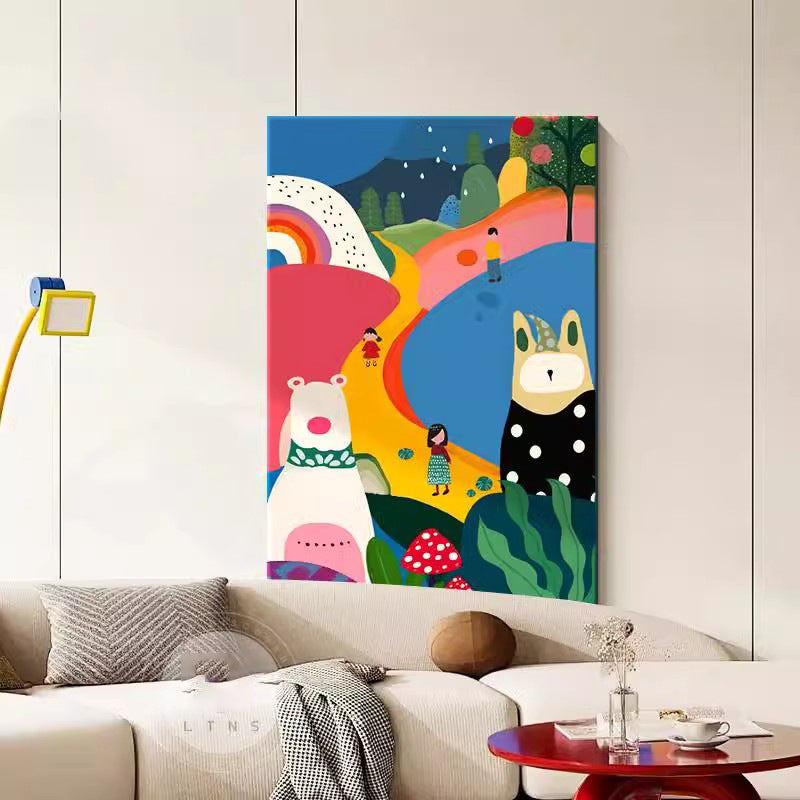 Dopamine abstract entrance painting
