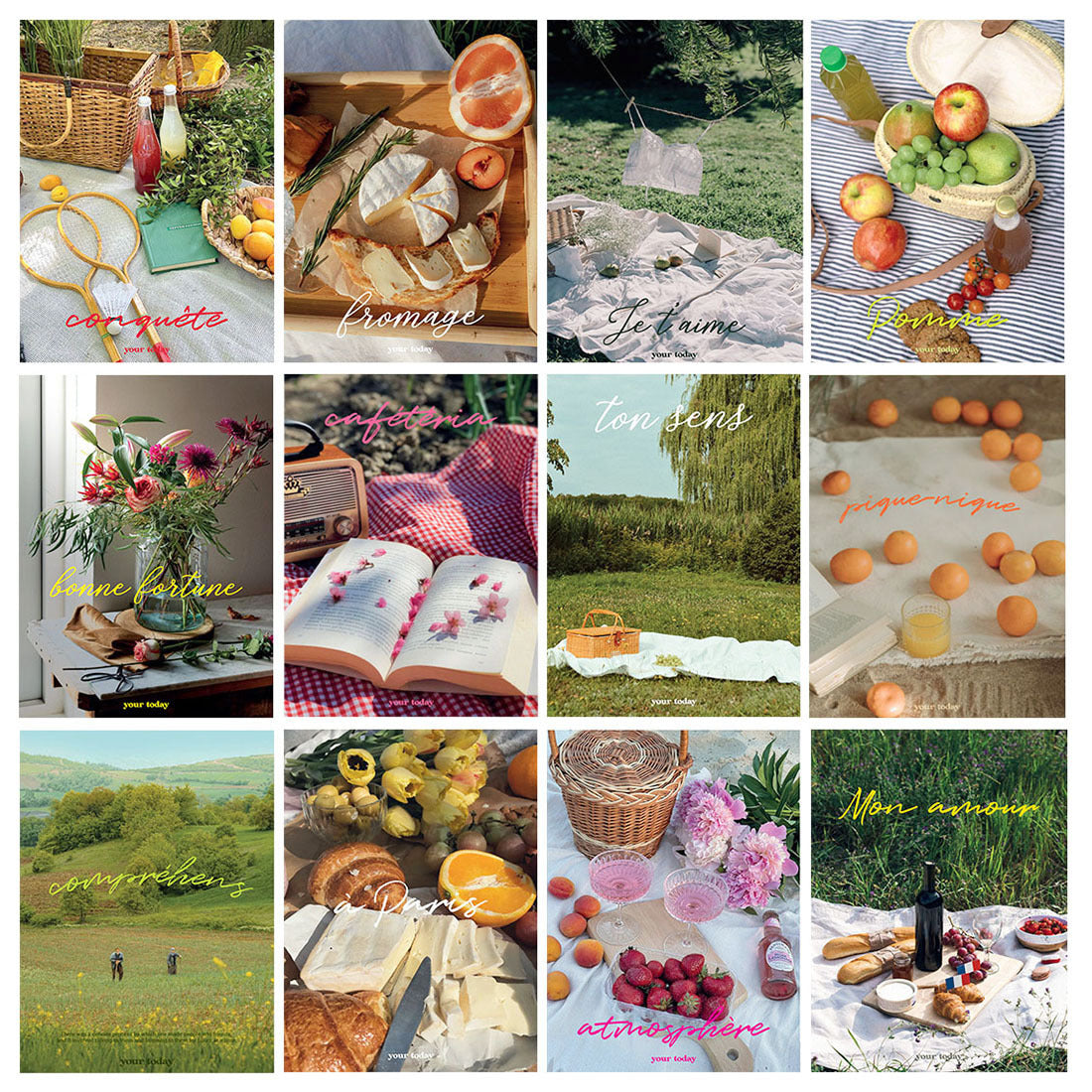 Summer scent romantic picnic painting